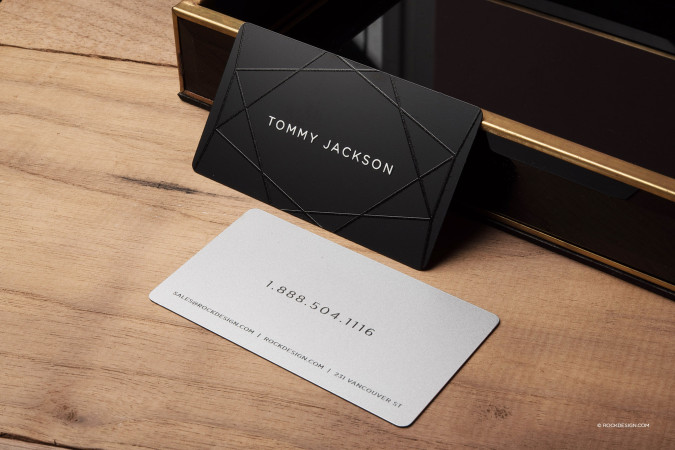 Simple Metal Business Cards - Tommy Jackson