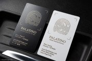 Professional bilingual black and white quick metal business card 5