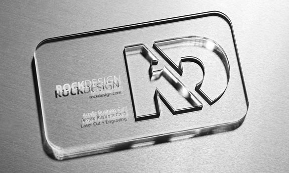 Acrylic Business Card Setup Example