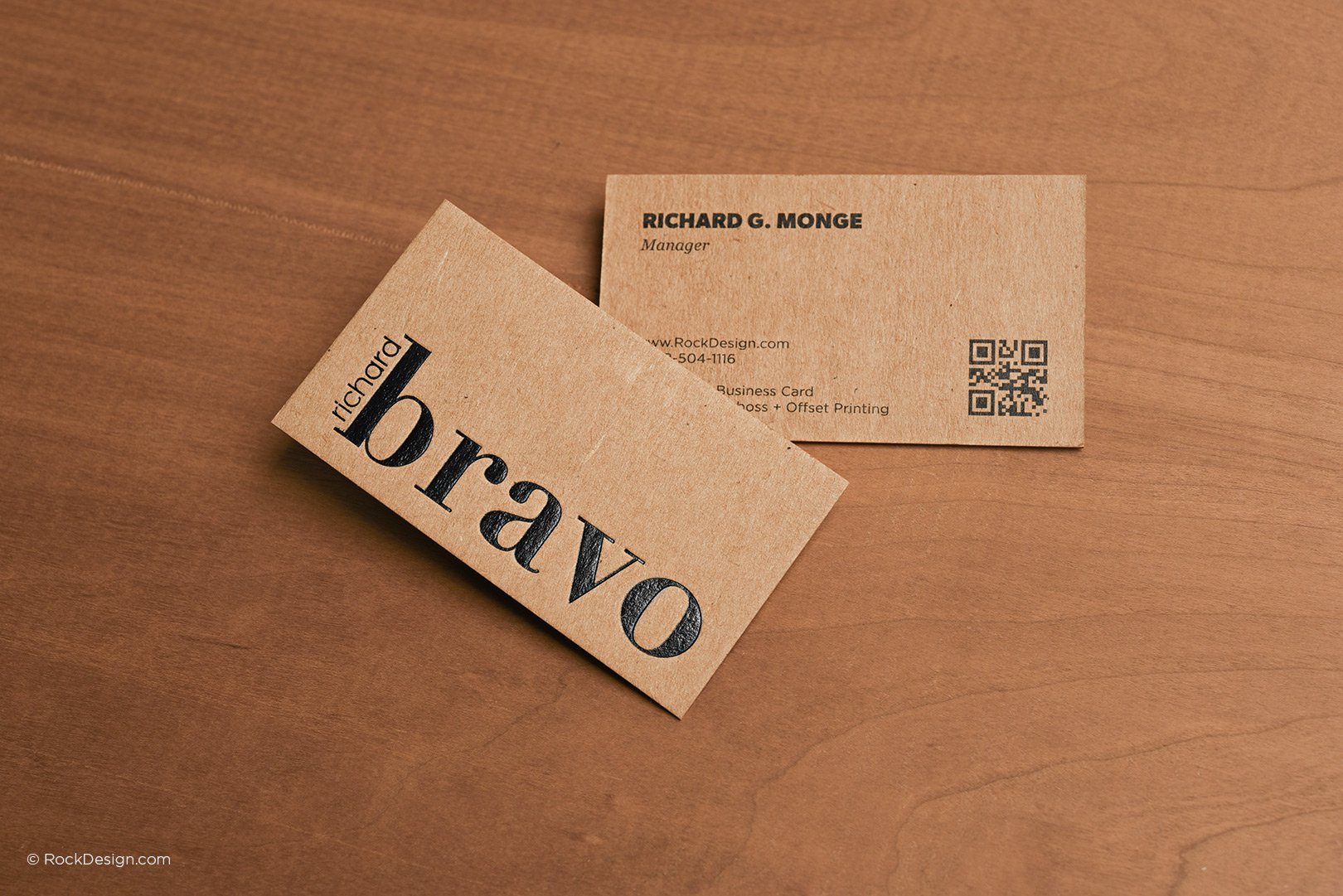 Brown KRAFT Business Cards – 5star-Embroidery&ScreenPrinting