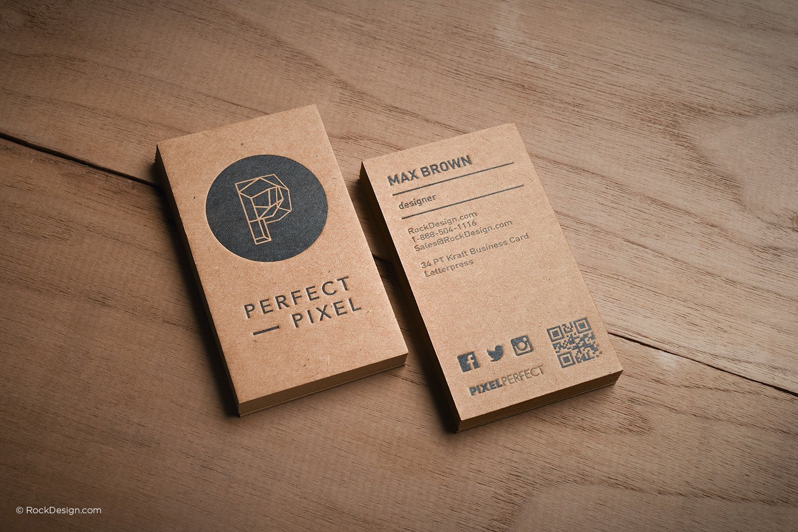 brown kraft business cards
