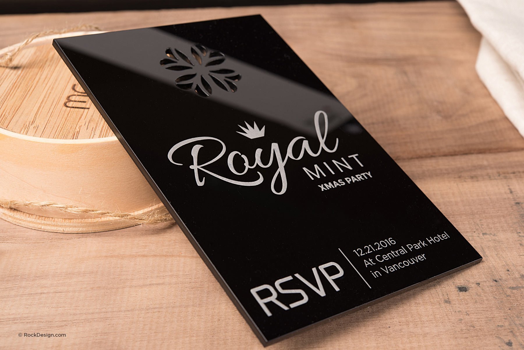 Black Acrylic Invitation Cards + Free Invitation Templates