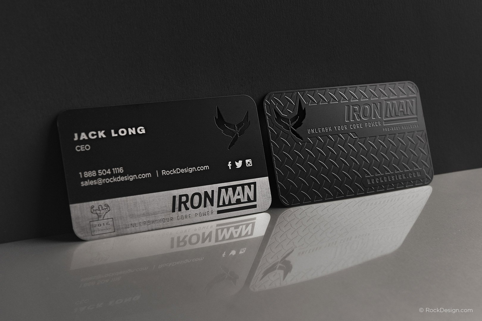 Black Metal Business Cards
