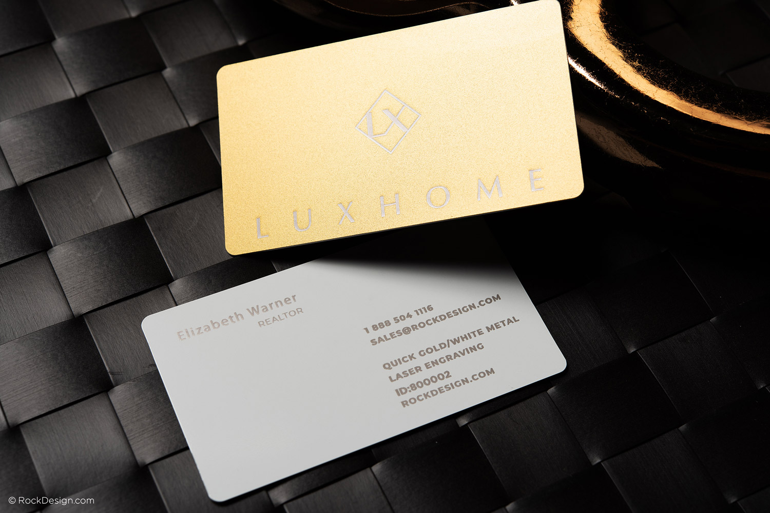  Black & Gold Laser Blanks Metal Business Card (120 Pcs