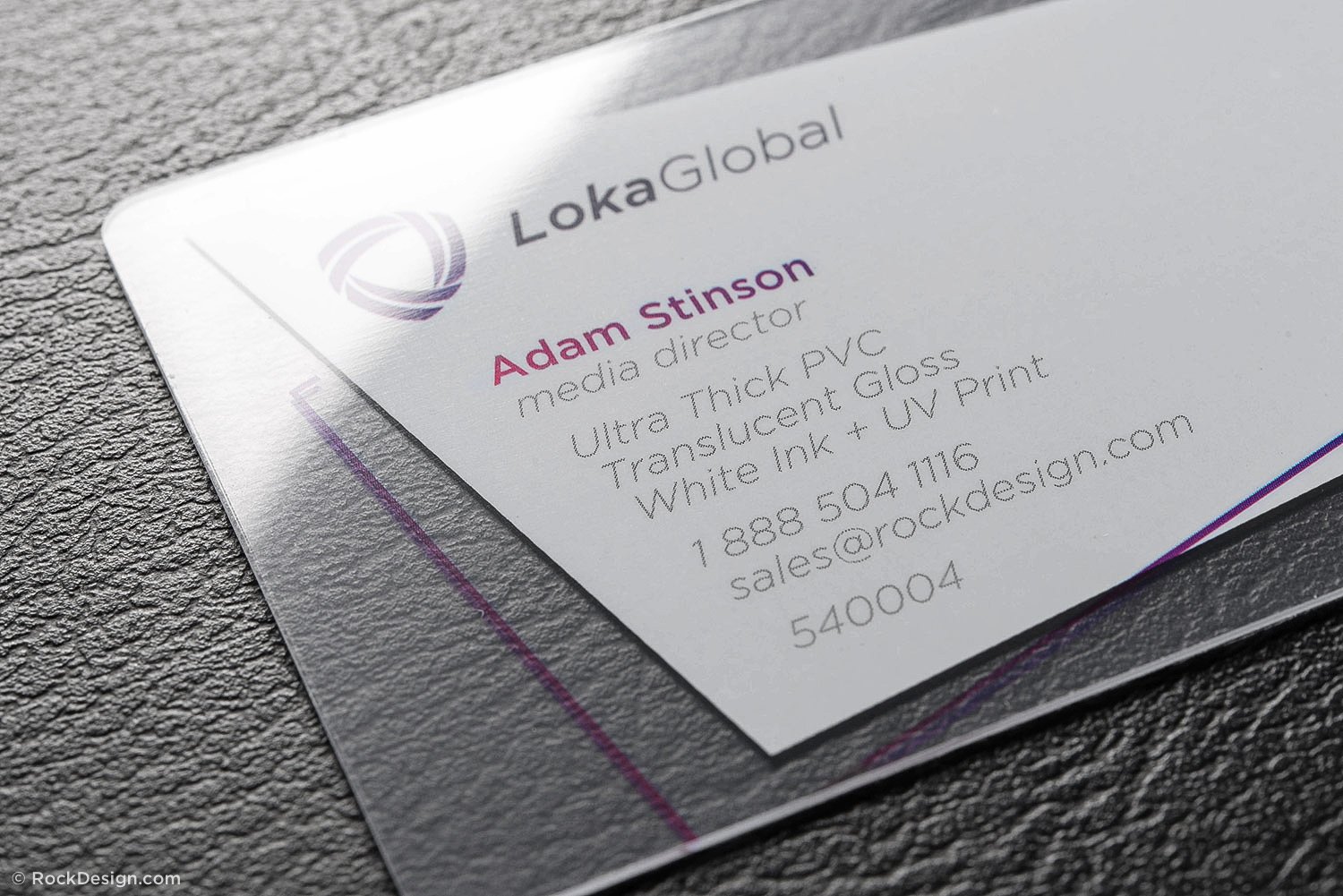 Plastic Business Cards - Transparent Business Card Printing