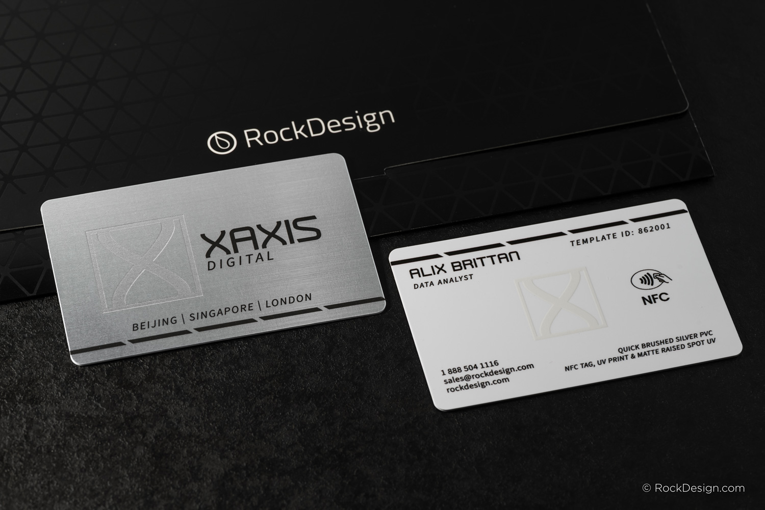 uv-printing-black-pattern-matte-spot-uv-logo-brushed-silver-white-nfc-pvc-plastic-quick-business-card-template-862001-xaxis-rockdesign-image-01