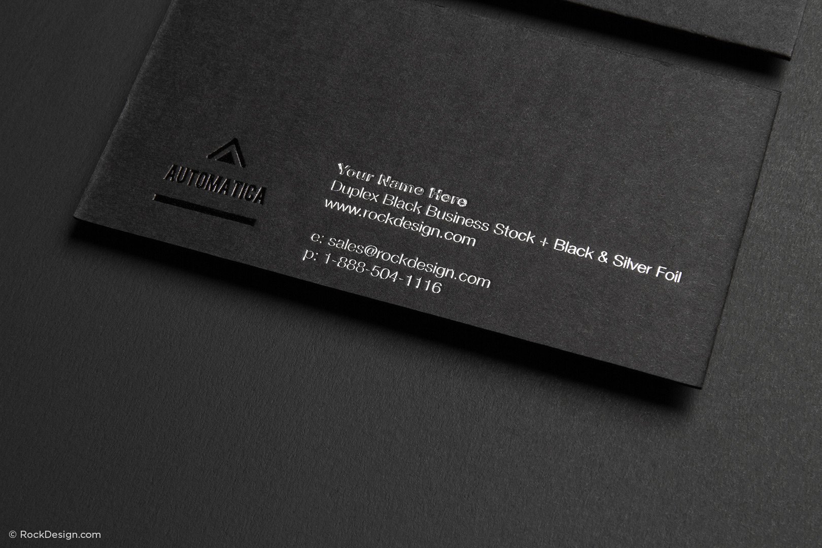 Free high-end black business card template