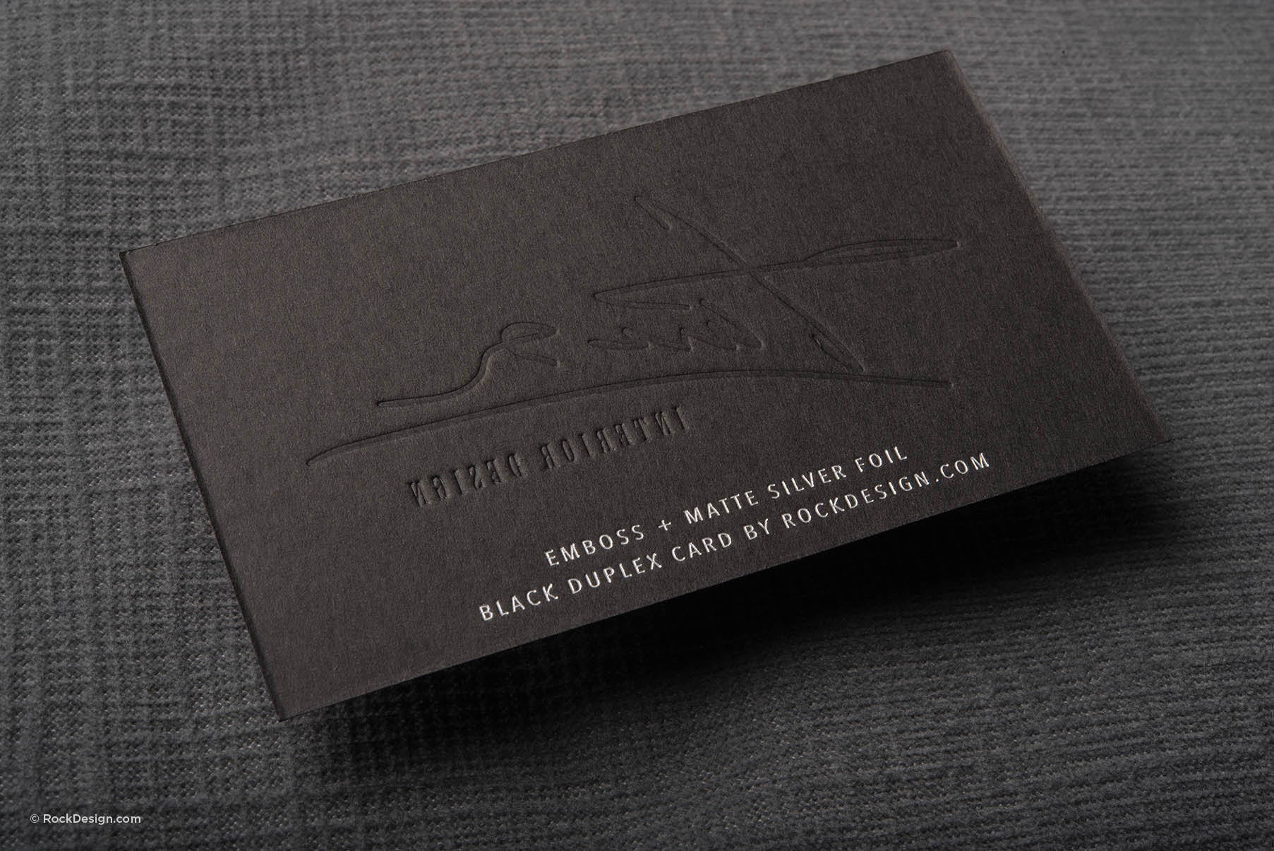 Embossed Logo Mockup on Dark Paper Stock Template