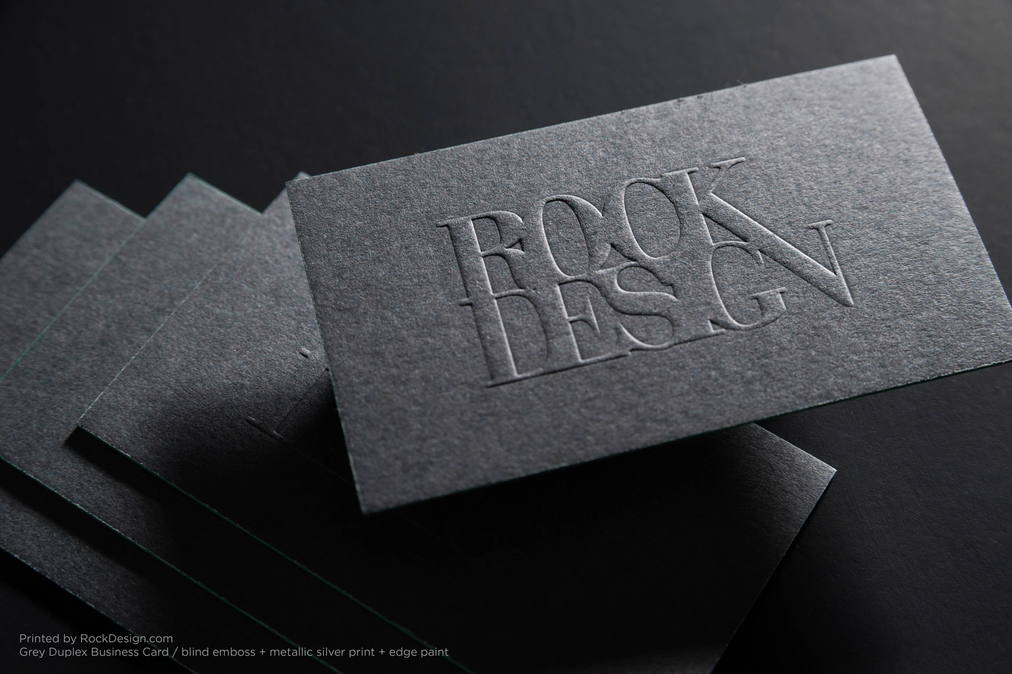 Print embossed business cards ONLINE TODAY  RockDesign.com