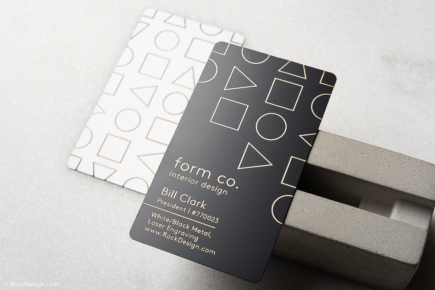 Simple And Clean Interior Design Quick Metal Business Card