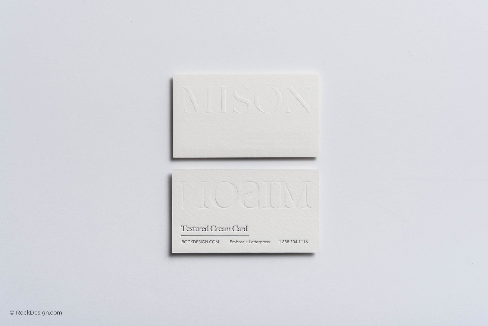 Embossed logo visit card template