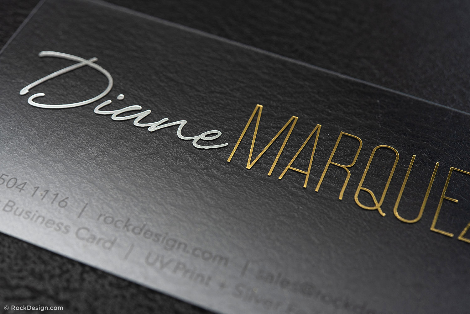 Tåget Mig selv Sæt tabellen op Luxury transparent plastic biz card template with foil stamp - Diane Marquez