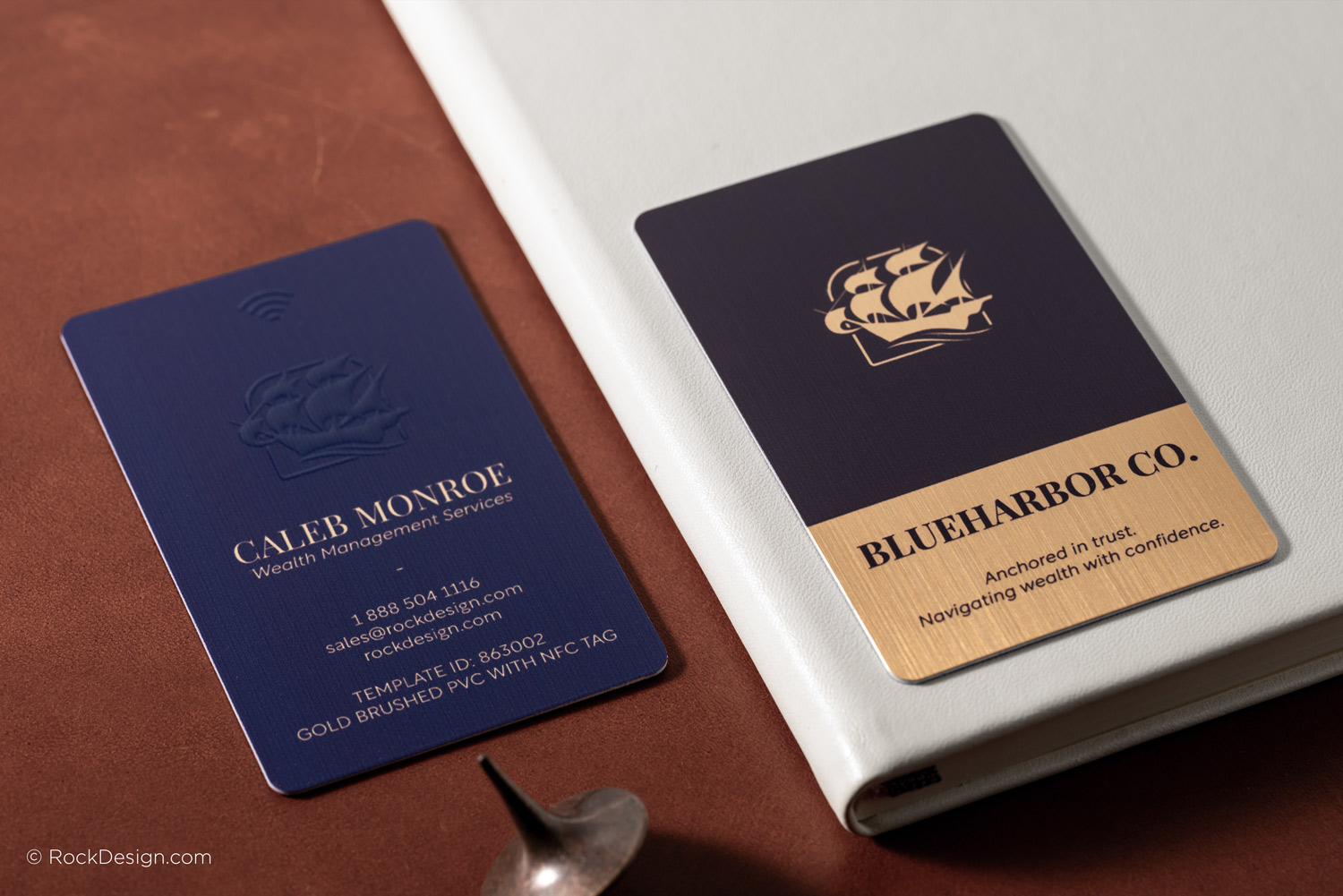 uv-printing-navy-blue-brushed-gold-quick-nfc-pvc-plastic-business-card-template-863002-blueharbor-rockdesign-image-01