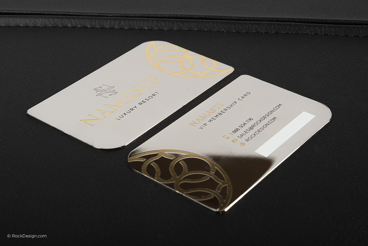 Gold & Silver Plated Premium Business Card Templates | RockDesign.com