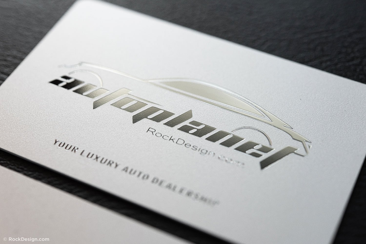 Awesome Silver Thick PVC Plastic Automotive Biz Card