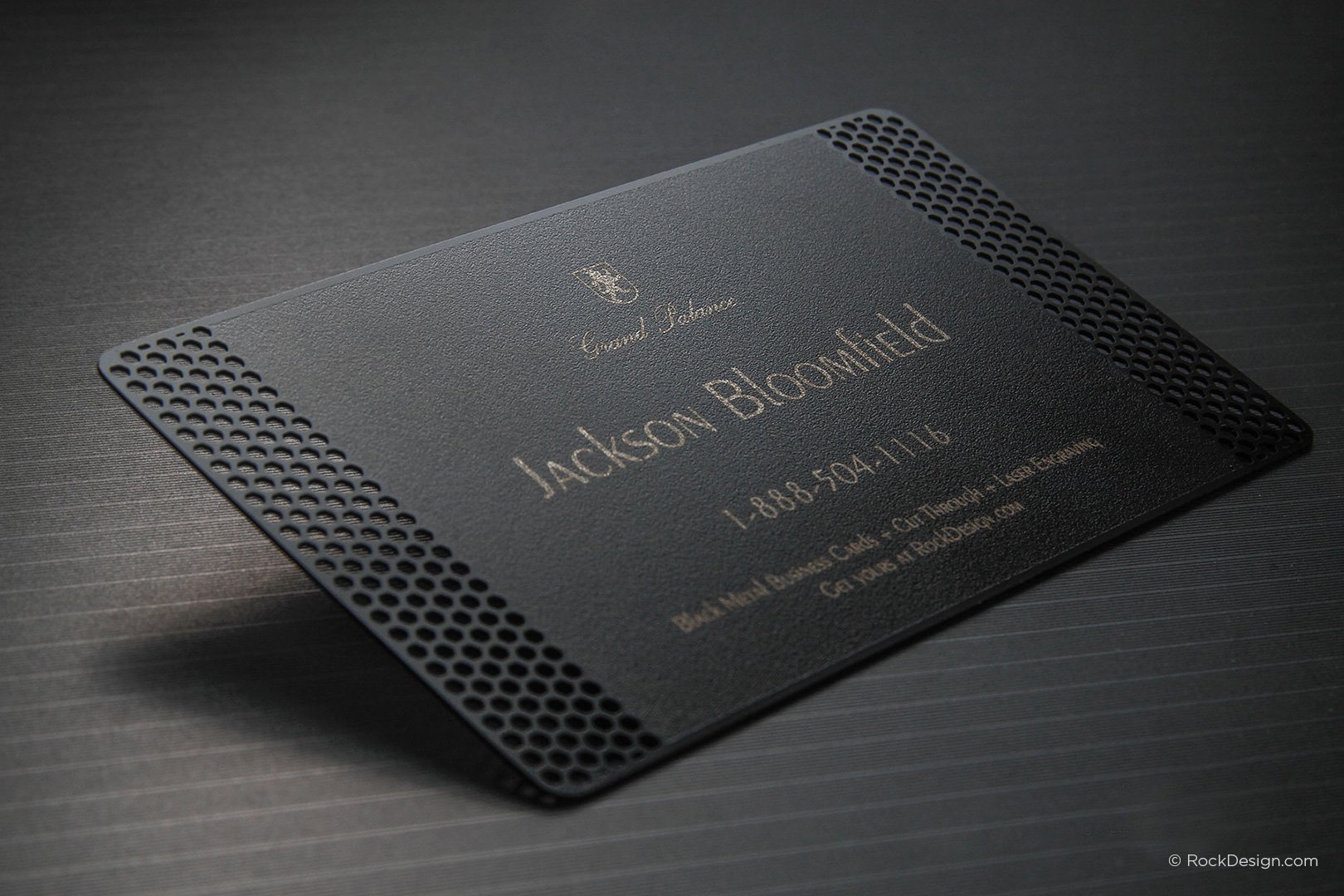 Laser Engraved Black Metal Business Cards