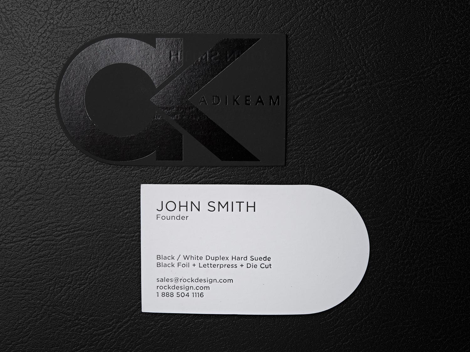 Bold business card premade calling card black and white Simple design Black business card customizable design business card template